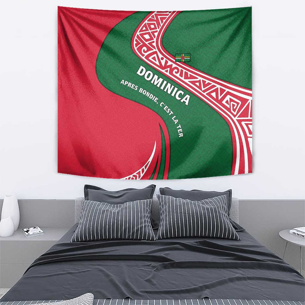 Dominica Tapestry with Sisserou Parrot and Tribal Pattern Design - Wonder Print Shop