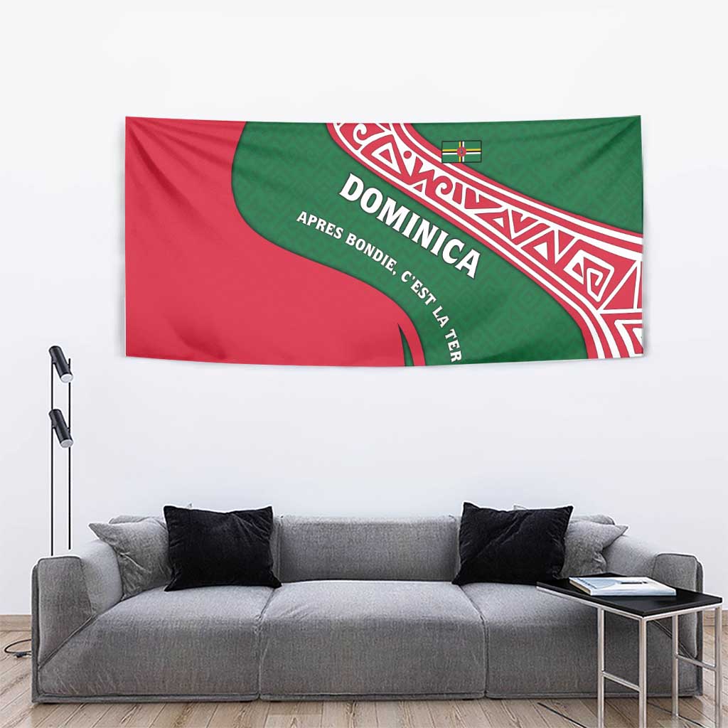 Dominica Tapestry with Sisserou Parrot and Tribal Pattern Design - Wonder Print Shop