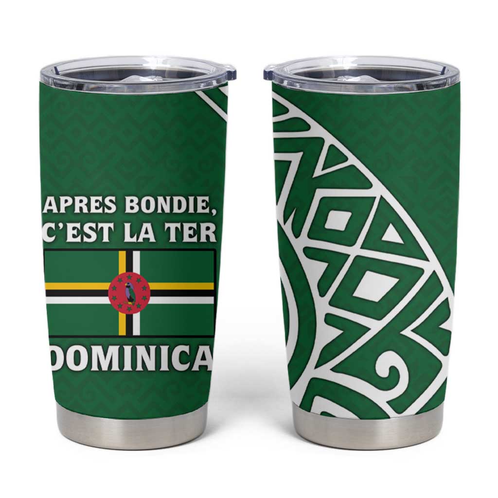 Dominica Tumbler Cup with Sisserou Parrot and Tribal Pattern Design - Wonder Print Shop