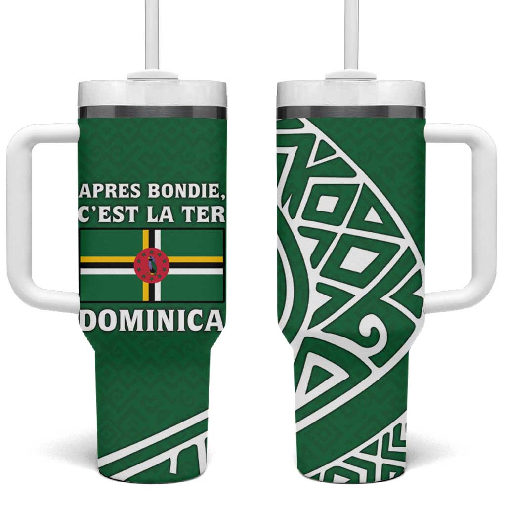 Dominica Tumbler With Handle with Sisserou Parrot and Tribal Pattern Design - Wonder Print Shop