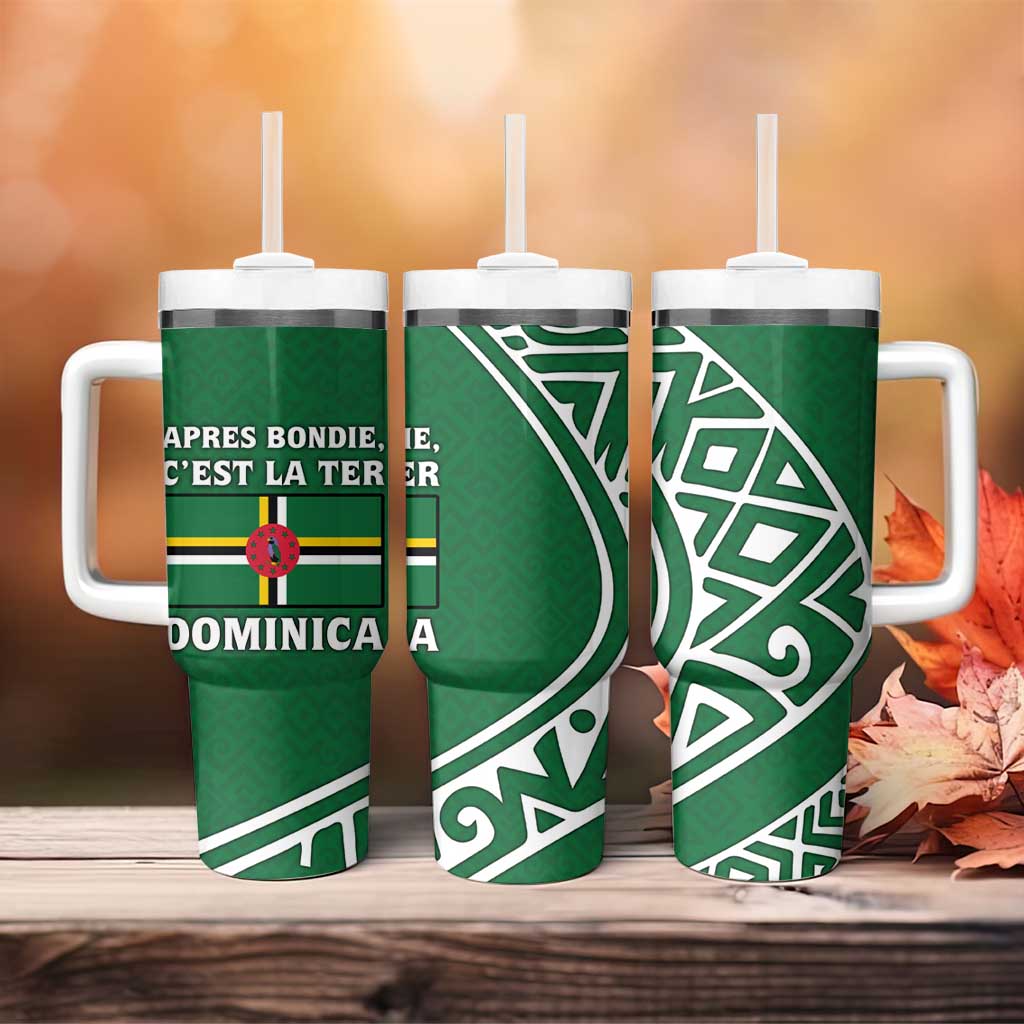 Dominica Tumbler With Handle with Sisserou Parrot and Tribal Pattern Design - Wonder Print Shop