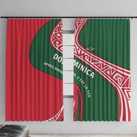 Dominica Window Curtain with Sisserou Parrot and Tribal Pattern Design - Wonder Print Shop