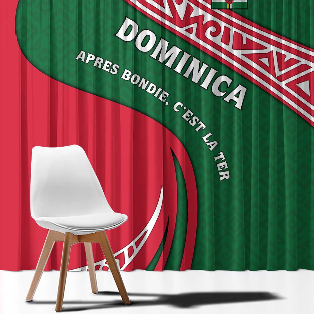 Dominica Window Curtain with Sisserou Parrot and Tribal Pattern Design - Wonder Print Shop