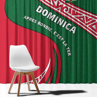 Dominica Window Curtain with Sisserou Parrot and Tribal Pattern Design - Wonder Print Shop