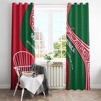 Dominica Window Curtain with Sisserou Parrot and Tribal Pattern Design - Wonder Print Shop