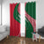 Dominica Window Curtain with Sisserou Parrot and Tribal Pattern Design - Wonder Print Shop