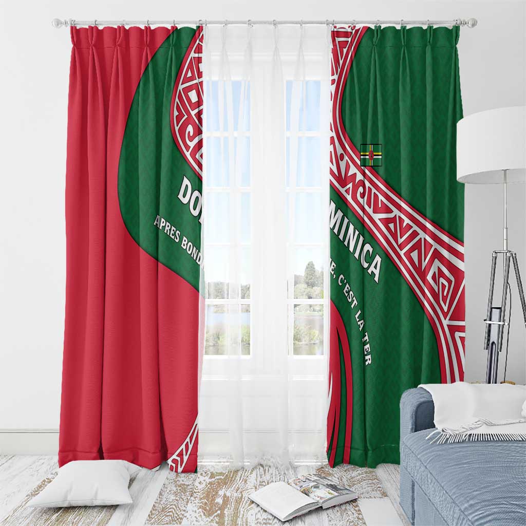 Dominica Window Curtain with Sisserou Parrot and Tribal Pattern Design - Wonder Print Shop