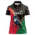 Dominica Women Polo Shirt with Sisserou Parrot and Tribal Pattern Design - Wonder Print Shop
