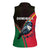 Dominica Women Sleeveless Polo Shirt with Sisserou Parrot and Tribal Pattern Design - Wonder Print Shop