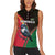 Dominica Women Sleeveless Polo Shirt with Sisserou Parrot and Tribal Pattern Design - Wonder Print Shop