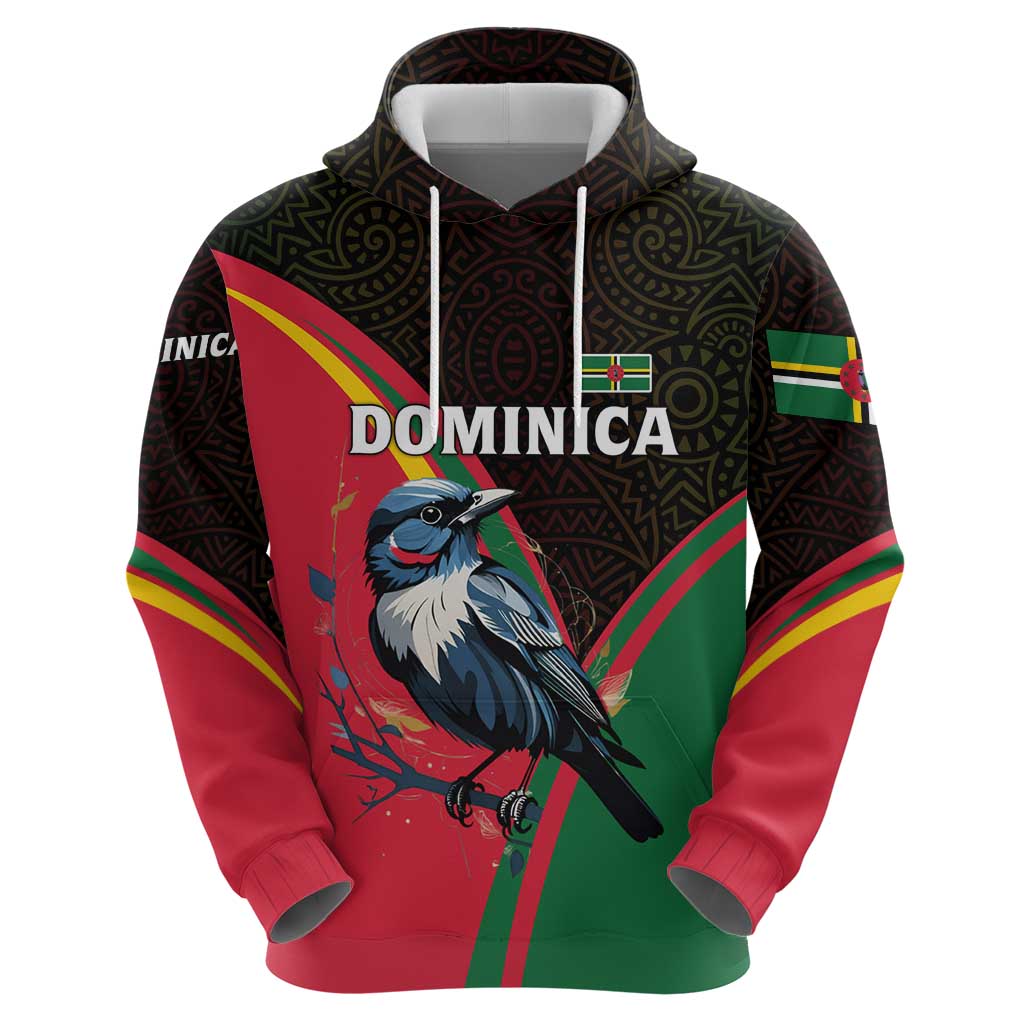 Dominica Zip Hoodie with Sisserou Parrot and Tribal Pattern Design - Wonder Print Shop