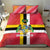 Dominica Flag Bedding Set Red Yellow and Black with Coat of Arms and National Motto Design - Wonder Print Shop