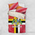 Dominica Flag Bedding Set Red Yellow and Black with Coat of Arms and National Motto Design - Wonder Print Shop