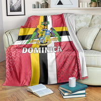 Dominica Flag Blanket Red Yellow and Black with Coat of Arms and National Motto Design - Wonder Print Shop