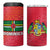Dominica Flag 4 in 1 Can Cooler Tumbler Red Yellow and Black with Coat of Arms and National Motto Design - Wonder Print Shop