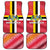 Dominica Flag Car Mats Red Yellow and Black with Coat of Arms and National Motto Design - Wonder Print Shop