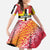 Dominica Flag Family Matching Puletasi and Hawaiian Shirt Red Yellow and Black with Coat of Arms and National Motto Design - Wonder Print Shop