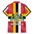 Dominica Flag Family Matching Summer Maxi Dress and Hawaiian Shirt Red Yellow and Black with Coat of Arms and National Motto Design - Wonder Print Shop