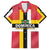 Dominica Flag Hawaiian Shirt Red Yellow and Black with Coat of Arms and National Motto Design - Wonder Print Shop