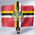 Dominica Flag Hooded Blanket Red Yellow and Black with Coat of Arms and National Motto Design - Wonder Print Shop