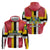 Dominica Flag Hoodie Red Yellow and Black with Coat of Arms and National Motto Design - Wonder Print Shop