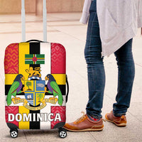 Dominica Flag Luggage Cover Red Yellow and Black with Coat of Arms and National Motto Design - Wonder Print Shop