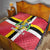 Dominica Flag Quilt Red Yellow and Black with Coat of Arms and National Motto Design - Wonder Print Shop
