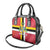 Dominica Flag Shoulder Handbag Red Yellow and Black with Coat of Arms and National Motto Design - Wonder Print Shop