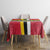 Dominica Flag Tablecloth Red Yellow and Black with Coat of Arms and National Motto Design - Wonder Print Shop