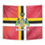 Dominica Flag Tapestry Red Yellow and Black with Coat of Arms and National Motto Design - Wonder Print Shop