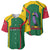 Dominica Flag Baseball Jersey National Parrot and Stars Design with Motto Apres Bondie C’est La Ter - Wonder Print Shop