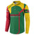 Dominica Flag Button Sweatshirt National Parrot and Stars Design with Motto Apres Bondie C’est La Ter - Wonder Print Shop