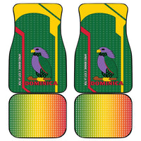 Dominica Flag Car Mats National Parrot and Stars Design with Motto Apres Bondie C’est La Ter - Wonder Print Shop