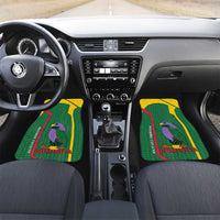 Dominica Flag Car Mats National Parrot and Stars Design with Motto Apres Bondie C’est La Ter - Wonder Print Shop