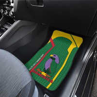 Dominica Flag Car Mats National Parrot and Stars Design with Motto Apres Bondie C’est La Ter - Wonder Print Shop