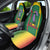 Dominica Flag Car Seat Cover National Parrot and Stars Design with Motto Apres Bondie C’est La Ter - Wonder Print Shop