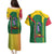 Dominica Flag Couples Matching Puletasi and Hawaiian Shirt National Parrot and Stars Design with Motto Apres Bondie C’est La Ter - Wonder Print Shop