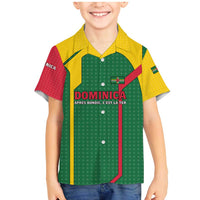 Dominica Flag Family Matching Mermaid Dress and Hawaiian Shirt National Parrot and Stars Design with Motto Apres Bondie C’est La Ter - Wonder Print Shop