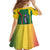Dominica Flag Family Matching Off Shoulder Maxi Dress and Hawaiian Shirt National Parrot and Stars Design with Motto Apres Bondie C’est La Ter - Wonder Print Shop