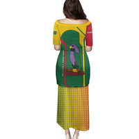 Dominica Flag Family Matching Puletasi and Hawaiian Shirt National Parrot and Stars Design with Motto Apres Bondie C’est La Ter - Wonder Print Shop