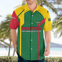 Dominica Flag Hawaiian Shirt National Parrot and Stars Design with Motto Apres Bondie C’est La Ter - Wonder Print Shop