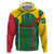 Dominica Flag Hoodie National Parrot and Stars Design with Motto Apres Bondie C’est La Ter - Wonder Print Shop