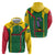 Dominica Flag Hoodie National Parrot and Stars Design with Motto Apres Bondie C’est La Ter - Wonder Print Shop