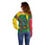 Dominica Flag Off Shoulder Sweater National Parrot and Stars Design with Motto Apres Bondie C’est La Ter - Wonder Print Shop