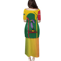 Dominica Flag Puletasi National Parrot and Stars Design with Motto Apres Bondie C’est La Ter - Wonder Print Shop