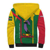 Dominica Flag Sherpa Hoodie National Parrot and Stars Design with Motto Apres Bondie C’est La Ter - Wonder Print Shop