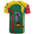 Dominica Flag T Shirt National Parrot and Stars Design with Motto Apres Bondie C’est La Ter - Wonder Print Shop