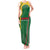 Dominica Flag Tank Maxi Dress National Parrot and Stars Design with Motto Apres Bondie C’est La Ter - Wonder Print Shop