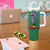 Dominica Flag Tumbler With Handle National Parrot and Stars Design with Motto Apres Bondie C’est La Ter - Wonder Print Shop