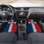 Dominican Republic Flag Car Mats Red White and Blue Pattern with National Emblem and Tribal Design - Wonder Print Shop